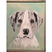 Individuelles Haustierportrait Ihres Hundes Tiermalerei Tierbild Handgedrucktes Hundeportrait Individuelles Haustierportrait Ihres Hundes Tiermalerei Tierbild Handgedrucktes Hundeportrait von TheSparrowAtHome