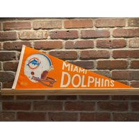 1970Er Jahre Miami Dolphins Nfl Vintage Wimpel Aus Den 70Er Jahren - Originale Sport-Memorabilie von TheSportsAlternative