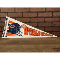 1985 Chicago Bears Super Bowl Nfl Großer Vintage Wimpel von TheSportsAlternative