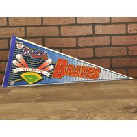 1990 Atlanta Braves Mlb Großer Vintage Wimpel von TheSportsAlternative