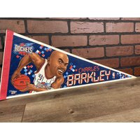 1990Er Jahre Charles Barkley Houston Rockets Großer Vintage Wimpel von TheSportsAlternative
