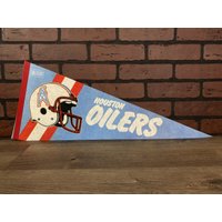 80Er Jahre Houston Oilers Nfl Large Vintage Wimpelkette von TheSportsAlternative