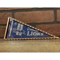 Gerahmte 1960Er Detroit Lions Nfl Vintage Mini Wimpel von TheSportsAlternative