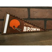 Gerahmte 80Er Jahre Cleveland Browns Nfl Vintage Mini Wimpel von TheSportsAlternative