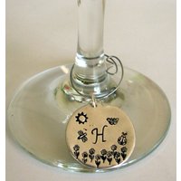 Personalisierte Weinanhänger Handgestempelte Weinanhänger Aus Aluminium Nach Maß von TheStampingGrounds