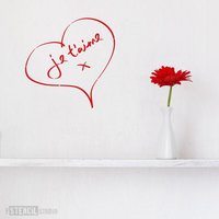 Je T'aime Herz Schablone - Liebe Aus Dem Schablonen Studio. Wiederverwendbare Für Wohnkultur, Handwerk Und Diy, Einfach Zu Bedienen. 10093 von TheStencilStudio