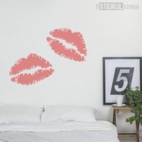 Lippen Schablone Aus Dem Schablonenstudio. Wiederverwendbare Schablonen Für Wohnkultur Und Diy, Einfach Zu Bedienen. 10100 von TheStencilStudio