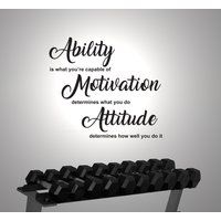 Aability Motivation Attitude - Dekorativer Wandaufkleber Zeitgenössisch Vinyl Aufkleber Gym Fitness Mma von TheStickerStop