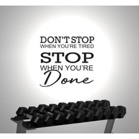 Don't Stop When You'remüde - Motivationswandsticker Zeitgenössisch Gym Fitness von TheStickerStop