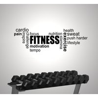 Fitness Wortwolke - Motivation Wandaufkleber Zeitgenössisch Vinyl Aufkleber Gym von TheStickerStop