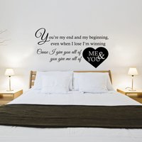 John Legend - All Of Me Lyrics Wandaufkleber Zeitgenössisch Vinyl Aufkleber Liebe von TheStickerStop