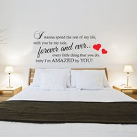 Lonestar - Amazed Lyrics Wandaufkleber Zeitgenössisch Vinyl Aufkleber Liebe von TheStickerStop