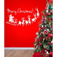 Merry Christmas Reindeers Design - Vinyl Aufkleber Wand-Aufkleber Merry Christmas Reindeers Design - Vinyl Aufkleber Wand-Aufkleber von TheStickerStop