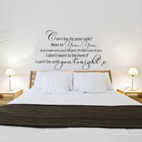 Sam Smith - Lay Me Down Songtext Wandaufkleber Zeitgenössisch Vinyl Aufkleber Liebe von TheStickerStop