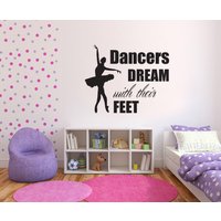 Tänzer Träumen Mit Ihren Füßen - Wandaufkleber Dance Vinyl Decal von TheStickerStop