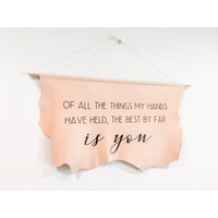 Bemaltes Leder Rindsleder Hängend - Das Beste Mit Abstand Bist Du Bemaltes Leder Rindsleder Hängend - Das Beste Mit Abstand Bist Du von TheSundryStudio