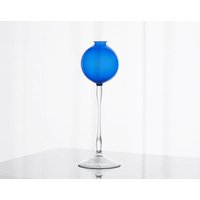 Filigranes Glasobjekt, Mid Century Glaskunst, Ostdeutschland, Blaulichtglas, Vintage 1960Er/70Er Jahre, Thüringer Glaskunst von TheTasteOfGlory
