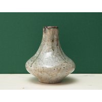 Keramik Vase, Ufo Form, Mid Century, Fat Lava Elemente, Höchstwahrscheinlich Aus Deutschland, Vintage Keramik, Hochglänzend, Handgefertigte von TheTasteOfGlory