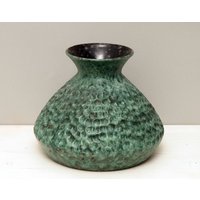 Ungewöhnliche Mid-Century Keramik Vase, W.-Germany, Vintage Keramik, 1950/S1960Er Jahre, Nicht Identifiziert, Form-Nr. 875/20, Grün von TheTasteOfGlory