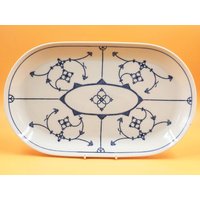Vintage Jager Eisenberg Blau Saks Ddr Strohblumen Design Servierplatte. - Free Uk Post von TheTeaTray