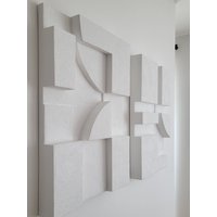 3D Textured Artwork - Two Piece in White von TheTexturedArtStudio