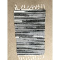 Grau Chindi Rag Teppich von TheThreadingHouse