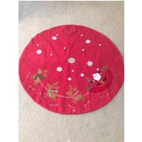 Großer Filz Applika Weihnachtsbaumrock/Enbossed Baumrock 48" Rund Detail Großer Filz Applika Weihnachtsbaumrock/Enbossed Baumrock 48" Rund Detail von TheThreadingHouse