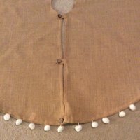 Großer Sackleinen Weihnachtsbaum Rock Mit Rüschen/Jute Fransen Baumrock Rustikaler /55 "Rund von TheThreadingHouse