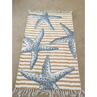 Lappen Teppich/Chindi /Scandinavian Teppich, Boho Hippie-Chic, Rughand Gemalt 100 % Baumwolle von TheThreadingHouse