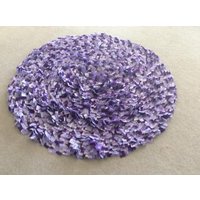 Runder Teppich, Kreis Shag Teppiche, Baumwoll Teppich, Boho Chic, Lila Shabby Chic Hippie Rustikaler Strukturierter Neugeborenen Fototeppich 36" Runder Teppich, Kreis Shag Teppiche, Baumwoll Teppich, Boho Chic, Lila Shabby Chic Hippie Rustikaler Strukturierter Neugeborenen Fototeppich 36" von TheThreadingHouse