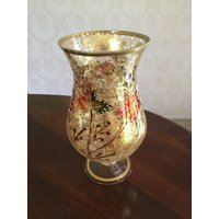 Schöne Vase, Blattgold; Kerzenhalter, 10 "x 6" von TheThreadingHouse