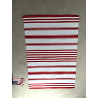 Wunderschöner Roter Chindi Teppich von TheThreadingHouse