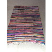 stoffteppich/Chindi Boden J Mehrfarbiger Baumwollrest Versandfertig 42"x66" stoffteppich/Chindi Boden J Mehrfarbiger Baumwollrest Versandfertig 42"x66" von TheThreadingHouse