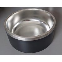 Futternapf 2Liter Aus Edelstahl in Schwarz von TheTierShow