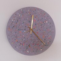 Terrazzo Design Wanduhr | Lautlos Schleichend 30cm von TheTinyStudioDE