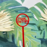 Happy Birthday Cocktail-Rührstäbchen Aus Acryl Partydekor von TheTinyUmbrellaShop
