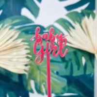 Baby Mädchen Acryl Rührstab Pink Shower Drink Swizzle von TheTinyUmbrellaShop