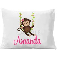 Personalisierter Affenkissenbezug, Tierbettwäsche Für Kinder Personalisierter Affenkissenbezug, Tierbettwäsche Für Kinder von TheTrendyButterfly