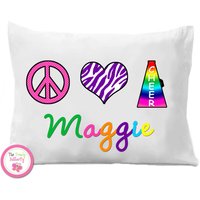 Personalisierter Cheerleader-Kissenbezug, Peace Love Cheer Personalisierter Cheerleader-Kissenbezug, Peace Love Cheer von TheTrendyButterfly