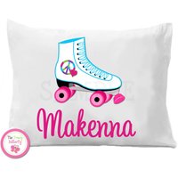 Personalisierter Peace Heart Rollerskating-Kissenbezug von TheTrendyButterfly