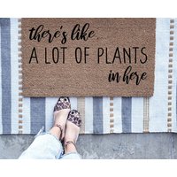 Es Gibt Wie Viele Pflanzen Hier Willkommensmatte, Benutzerdefinierte Sukkulenten Fußmatte, Personalisierte Verrückte Pflanze Lady Geschenk von TheTrendyPorch