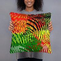 The True World Order "African Colors Zebra Print" Basic Kissen von TheTrueWorldOrder