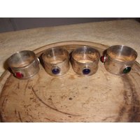 Set Von 4 Versilberten Serviettenringen von TheUniqueWebsite
