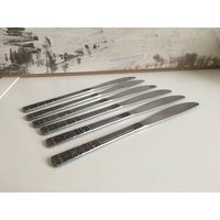6Er Set Vintage Edelstahlmesser - Küchenmesser Messer Mit 6 Hochwertigen Messern Küchenutensilien von TheVINTAGEShopBG