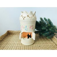 Handgemachter Kerzenständer Aus Keramik in Form Eines Kachelofens - Kerzenhalter Kachelofen von TheVINTAGEShopBG