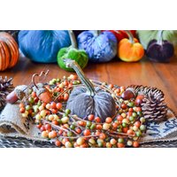 Seidensamt Kürbis in Latte, Größe Mini, Echter Stiel, Herbst Dekor, Tischdekoration, Hausgemachte Rustikale Dekoration von TheVelvetHarvest