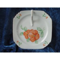 Besetzter Japan Orange Mohn Zitrone Teller Blumengurke Behandelt Windel Handgemalt von TheVillageCorner