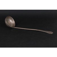 Antike Metallsuppe, Kelle, Versilbert von TheVintageAmerica