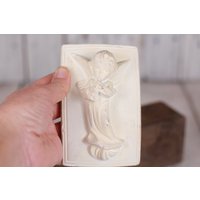 Vintage Handgemachte Gips Engel Wandbehang Platte von TheVintageAmerica