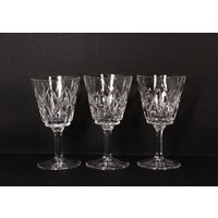 Vintage Cut Weingläser 3Er Set Stemware von TheVintageEurope